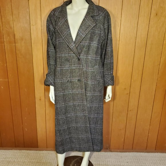 NWT Forecaster Bib-Coat Vintage Wool Trench Coat Women's Size 14 - Picture 3 of 16